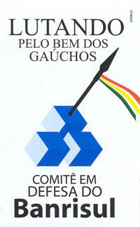 Folheto de lançamento do Comitê Estadual de Defesa do Banrisul