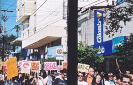 Greve Bancários - Passeata pela Avenida Júlio de Castilhos