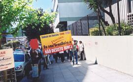 Greve Bancários - Passeata pela Avenida Júlio de Castilhos
